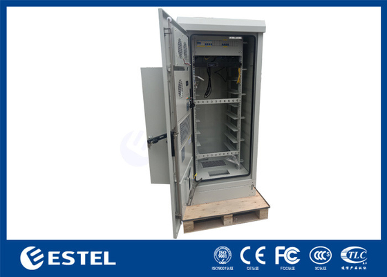 32U Outdoor 19 Inch Rack Cabinet ตู้โทรคมนาคม พร้อม PDU และเครื่องปรับอากาศ 1500W